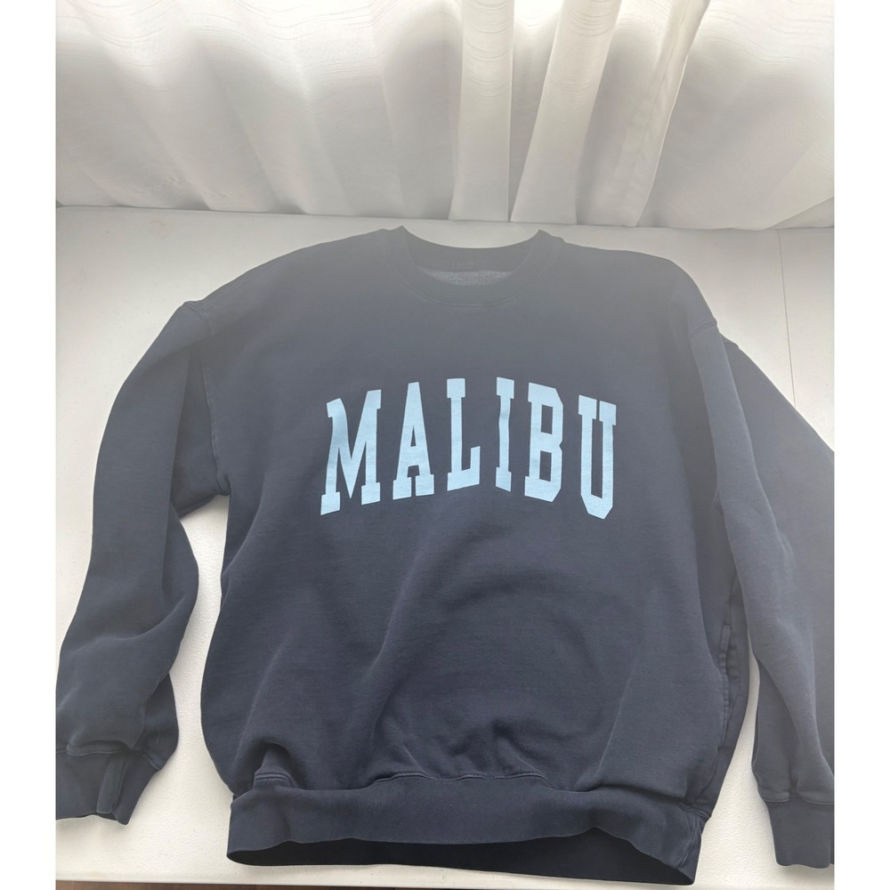 John‎ Galt Brandy Melville Malibu Sweatshirt Navy Blue Graphic Pullover